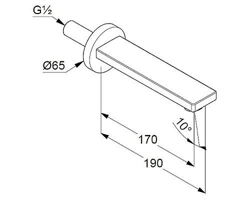 Купить Излив для смесителя Kludi Zenta SL 4860005 Хром в магазине сантехники Santeh-Crystal.ru