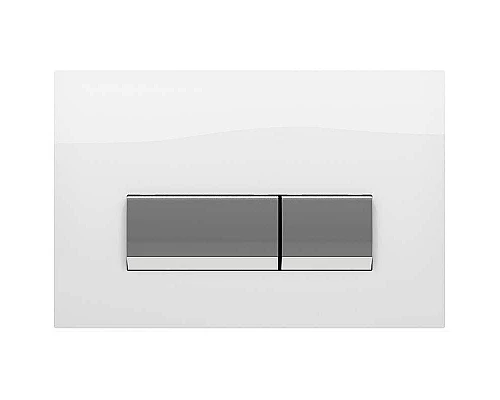 Купить Клавиша смыва Koller Pool Integro white glass Белая Хром в магазине сантехники Santeh-Crystal.ru