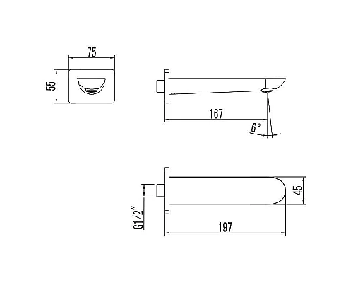 Купить Излив для смесителя Lemark LM4981CW Хром Белый в магазине сантехники Santeh-Crystal.ru