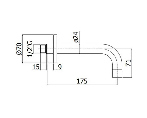 Заказать Излив для смесителя Paffoni Light ZBOC139HG Золото медовое в магазине сантехники Santeh-Crystal.ru