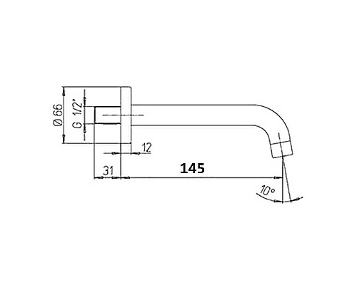 Купить Излив для смесителя Paini Cox 78CR430 Хром в магазине сантехники Santeh-Crystal.ru