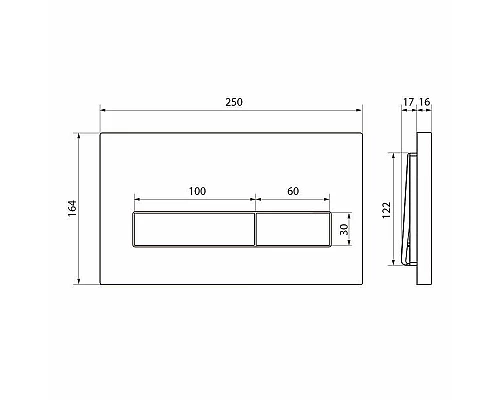 Заказать Клавиша смыва Point Меркурий PN44831C Хром в магазине сантехники Santeh-Crystal.ru