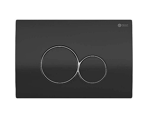 Купить Клавиша смыва Point Виктория PN44061BC Черная матовая Хром в магазине сантехники Santeh-Crystal.ru