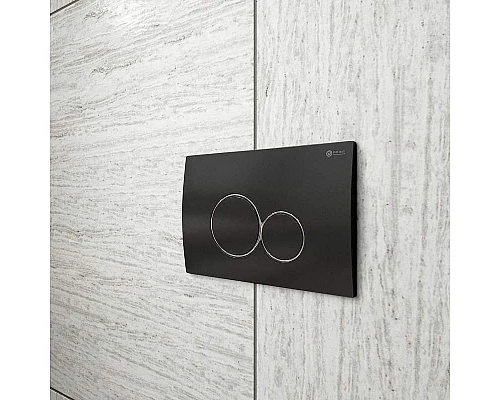 Купить Клавиша смыва Point Виктория PN44061BC Черная матовая Хром в магазине сантехники Santeh-Crystal.ru