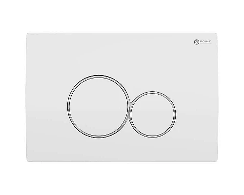Заказать Клавиша смыва Point Виктория PN44061WC Белая Хром в магазине сантехники Santeh-Crystal.ru