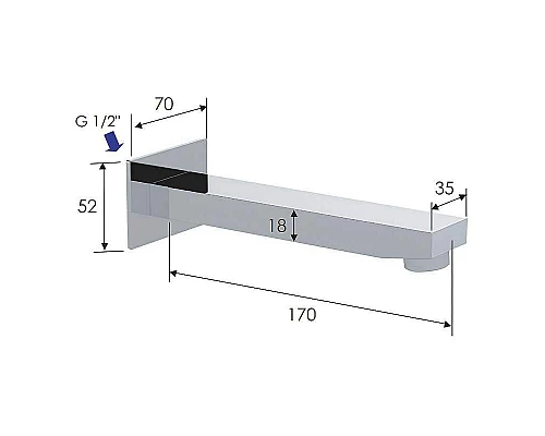 Купить Излив для смесителя Remer Qubica 91QBO Белый матовый в магазине сантехники Santeh-Crystal.ru