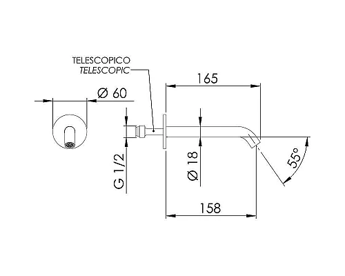 Купить Излив для смесителя Remer X-Style 91XBO Белый матовый в магазине сантехники Santeh-Crystal.ru