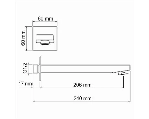 Заказать Излив для смесителя WasserKRAFT Exter A107 Бронза светлая в магазине сантехники Santeh-Crystal.ru