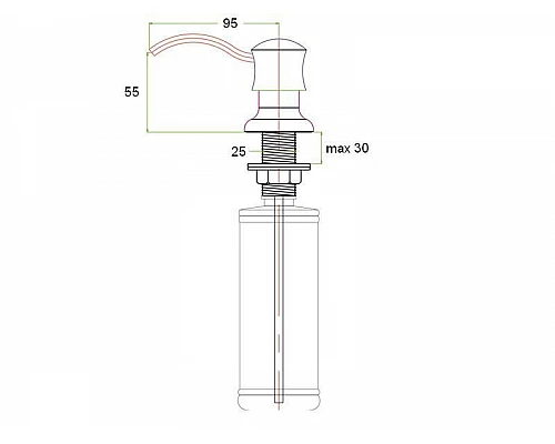 Купить Дозатор для жидкого мыла ZorG ZR-21 CR Хром в магазине сантехники Santeh-Crystal.ru