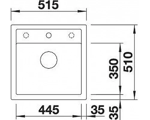 Купить Кухонная мойка Blanco Dalago 5 525871 Черная в магазине сантехники Santeh-Crystal.ru