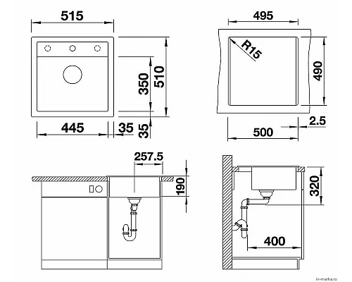 Купить Кухонная мойка Blanco Dalago 5 518526 Шампань в магазине сантехники Santeh-Crystal.ru