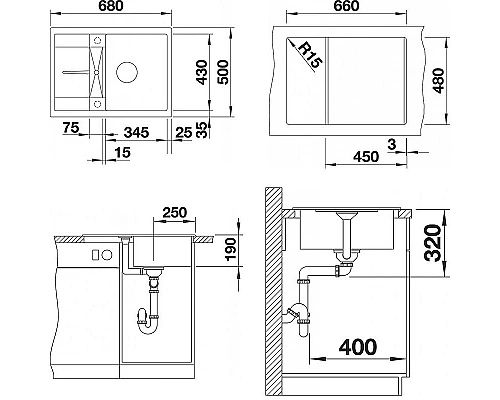 Купить Кухонная мойка Blanco Metra 45S Compact 519581 Кофе в магазине сантехники Santeh-Crystal.ru