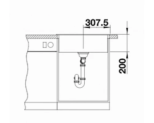 Купить Кухонная мойка Blanco Naya 6 525941 Черная в магазине сантехники Santeh-Crystal.ru
