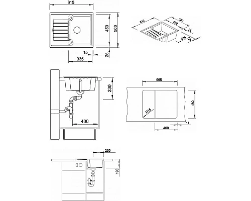 Купить Кухонная мойка Blanco Zia 40 S 526006 Черная в магазине сантехники Santeh-Crystal.ru