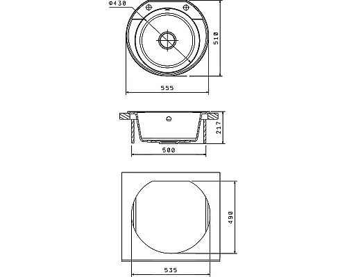 Приобрести Кухонная мойка Florentina Эльба-555 20.145.C0555.306 Капучино в магазине сантехники Santeh-Crystal.ru