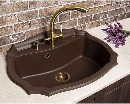 Купить Кухонная мойка Florentina Эмилия-770 20.360.E0770.303 Мокко в магазине сантехники Santeh-Crystal.ru