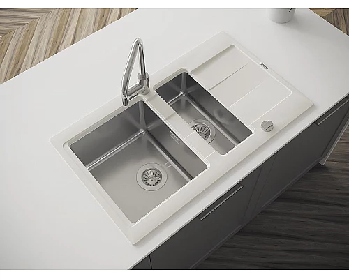 Приобрести Кухонная мойка Florentina Комби-860К 21.410.D0860.202 Шампань в магазине сантехники Santeh-Crystal.ru