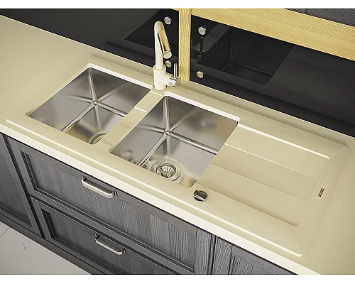 Заказать Кухонная мойка Florentina Комби-1160 21.415.E1160.107 Песочная в магазине сантехники Santeh-Crystal.ru