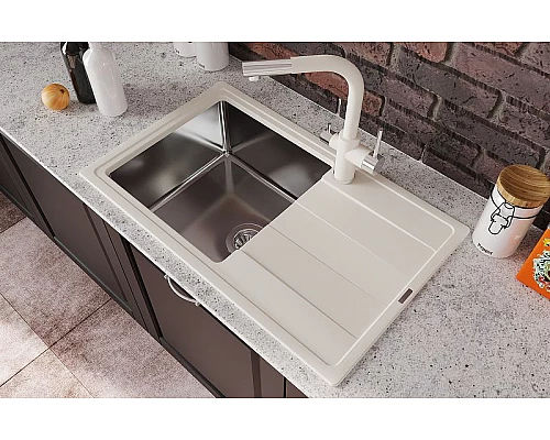 Заказать Кухонная мойка Florentina Комби-780 21.395.D0780.202 Шампань в магазине сантехники Santeh-Crystal.ru