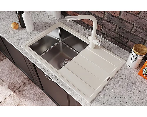 Купить Кухонная мойка Florentina Комби-780 21.395.D0780.201 Жасмин в магазине сантехники Santeh-Crystal.ru