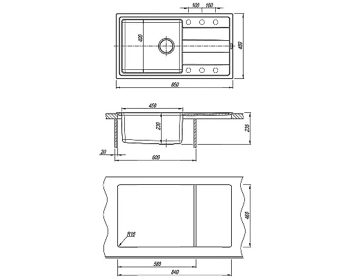 Приобрести Кухонная мойка Florentina Комби-860 21.400.D0860.107 Песочная в магазине сантехники Santeh-Crystal.ru