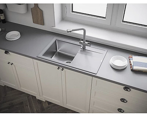 Купить Кухонная мойка Florentina Комби-780 21.395.D0780.305 Грей в магазине сантехники Santeh-Crystal.ru