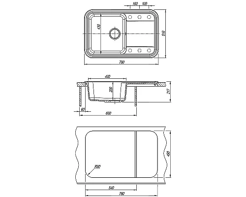 Купить Кухонная мойка Florentina Крит-780 20.170.D0780.105 Коричневая в магазине сантехники Santeh-Crystal.ru
