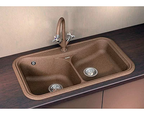 Купить Кухонная мойка Florentina Крит-860 20.115.E0860.102 Черная в магазине сантехники Santeh-Crystal.ru