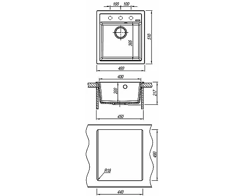Заказать Кухонная мойка Florentina Липси-460 20.280.B0460.105 Коричневая в магазине сантехники Santeh-Crystal.ru