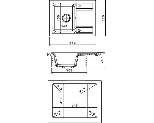 Приобрести Кухонная мойка Florentina Липси-660 20.155.C0660.105 Коричневая в магазине сантехники Santeh-Crystal.ru