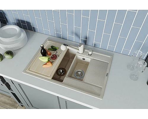 Приобрести Кухонная мойка Florentina Липси-780К 20.250.D0780.305 Грей в магазине сантехники Santeh-Crystal.ru