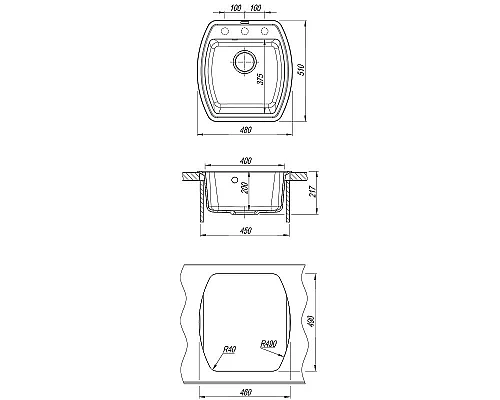 Купить Кухонная мойка Florentina Нире-480 20.190.B0480.306 Капучино в магазине сантехники Santeh-Crystal.ru
