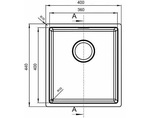 Приобрести Кухонная мойка Florentina Оптима-400 OHM.360.400.В.10.S.10 Нержавеющая сталь сатинированная в магазине сантехники Santeh-Crystal.ru