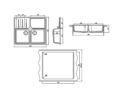 Купить Кухонная мойка Florentina Остров-930 20.405.F0930.107 Песочная в магазине сантехники Santeh-Crystal.ru