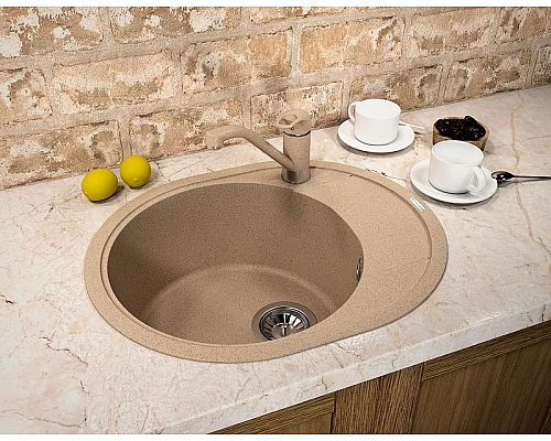 Заказать Кухонная мойка Florentina Родос-580 20.240.B0580.104 Бежевая в магазине сантехники Santeh-Crystal.ru