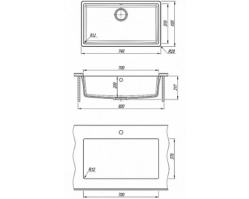 Купить Кухонная мойка Florentina Вега-700 22.435.E0700.202 Шампань в магазине сантехники Santeh-Crystal.ru
