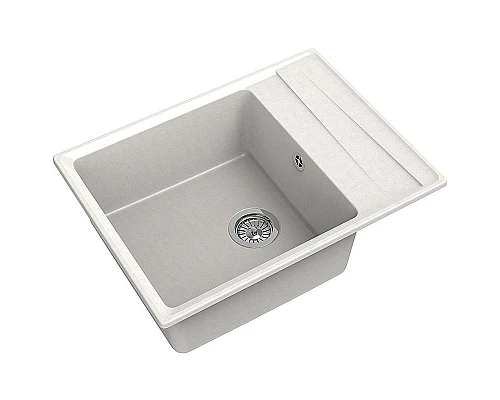 Купить Кухонная мойка GranFest Level GF-LV-660L Белая в магазине сантехники Santeh-Crystal.ru