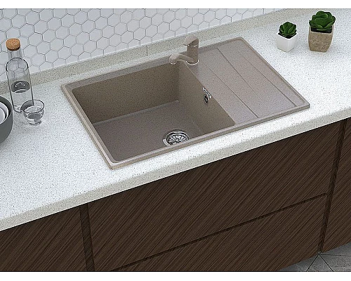 Заказать Кухонная мойка GranFest Level GF-LV-760L Песочная в магазине сантехники Santeh-Crystal.ru