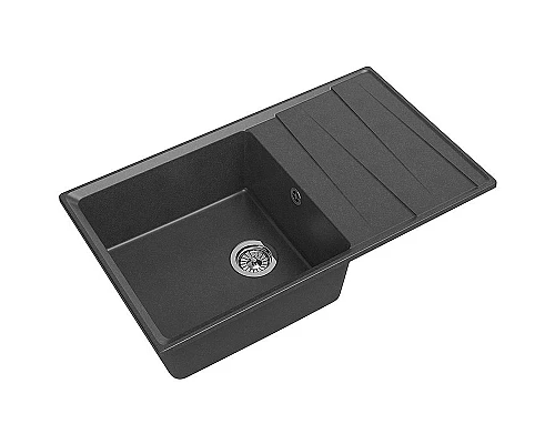 Купить Кухонная мойка GranFest Level GF-LV-860L Графит в магазине сантехники Santeh-Crystal.ru