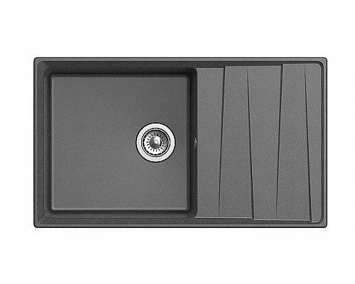 Купить Кухонная мойка GranFest Level GF-LV-860L Графит в магазине сантехники Santeh-Crystal.ru