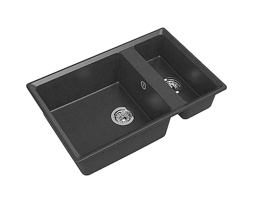Заказать Кухонная мойка GranFest Level GF-LV-760K Графит в магазине сантехники Santeh-Crystal.ru