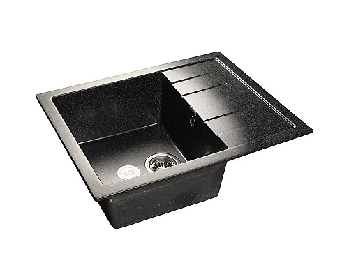 Заказать Кухонная мойка GranFest Quadro GF-Q650L Черная в магазине сантехники Santeh-Crystal.ru