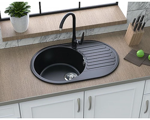 Купить Кухонная мойка GranFest Quarz GF-Z18 Серая в магазине сантехники Santeh-Crystal.ru