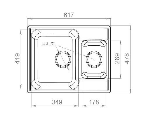 Купить Кухонная мойка GranFest Quarz GF-Z09 Песочная в магазине сантехники Santeh-Crystal.ru