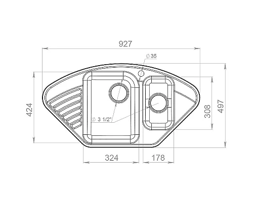Купить Кухонная мойка GranFest Quarz GF-Z14 Бежевая в магазине сантехники Santeh-Crystal.ru