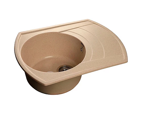 Заказать Кухонная мойка GranFest Rondo GF-R650L Бежевая в магазине сантехники Santeh-Crystal.ru