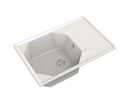 Приобрести Кухонная мойка GranFest Unique GF-U-740L Белая в магазине сантехники Santeh-Crystal.ru