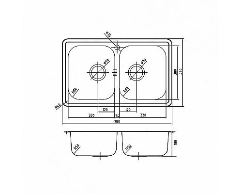 Заказать Кухонная мойка Iddis Strit 78 STR78S2i77 Сатин в магазине сантехники Santeh-Crystal.ru