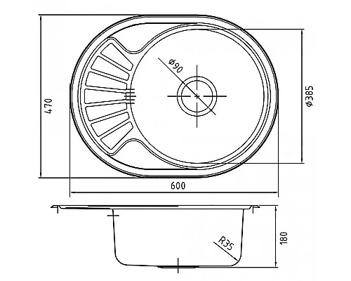 Приобрести Кухонная мойка Iddis Suno S 60 SUN60SDi77 Сатин в магазине сантехники Santeh-Crystal.ru