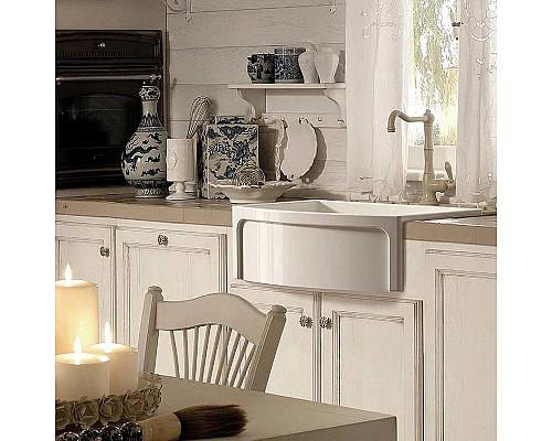 Заказать Кухонная мойка Kerasan Hannah Devon 60 544001 Белая в магазине сантехники Santeh-Crystal.ru